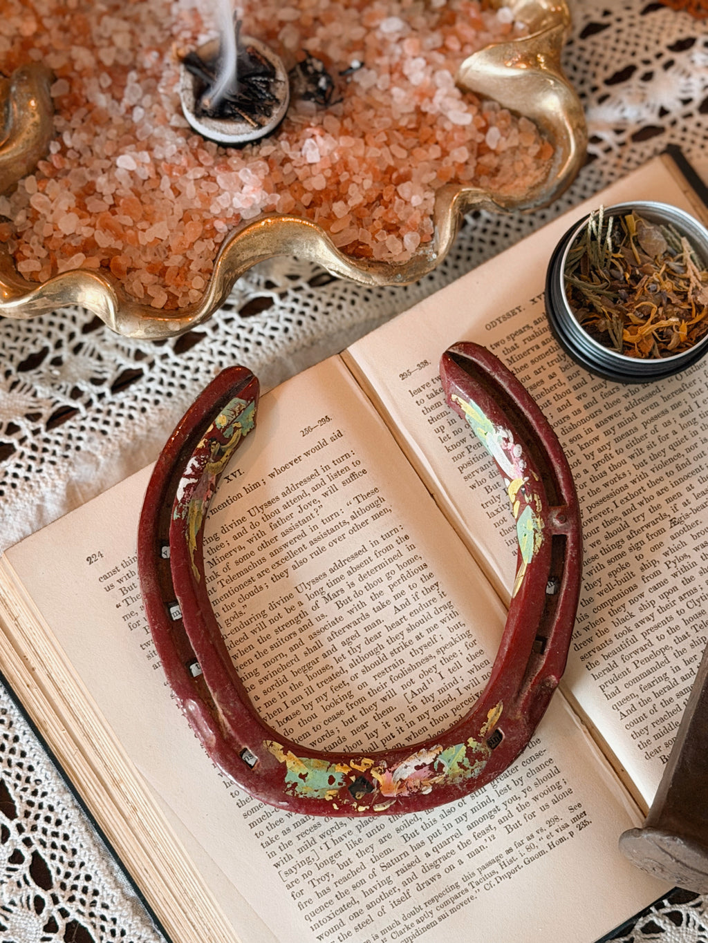 Vintage Handpainted Iron Horseshoe