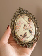 Vintage Silk Bird Picture