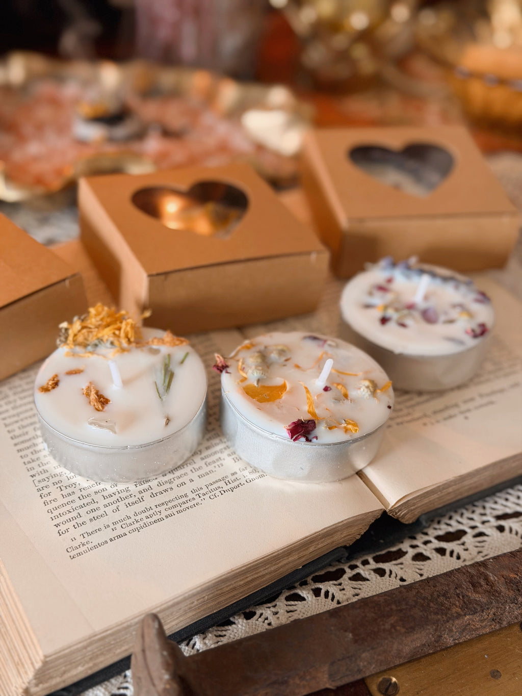A Day At The Hearth Tealight Spell Candle Trio