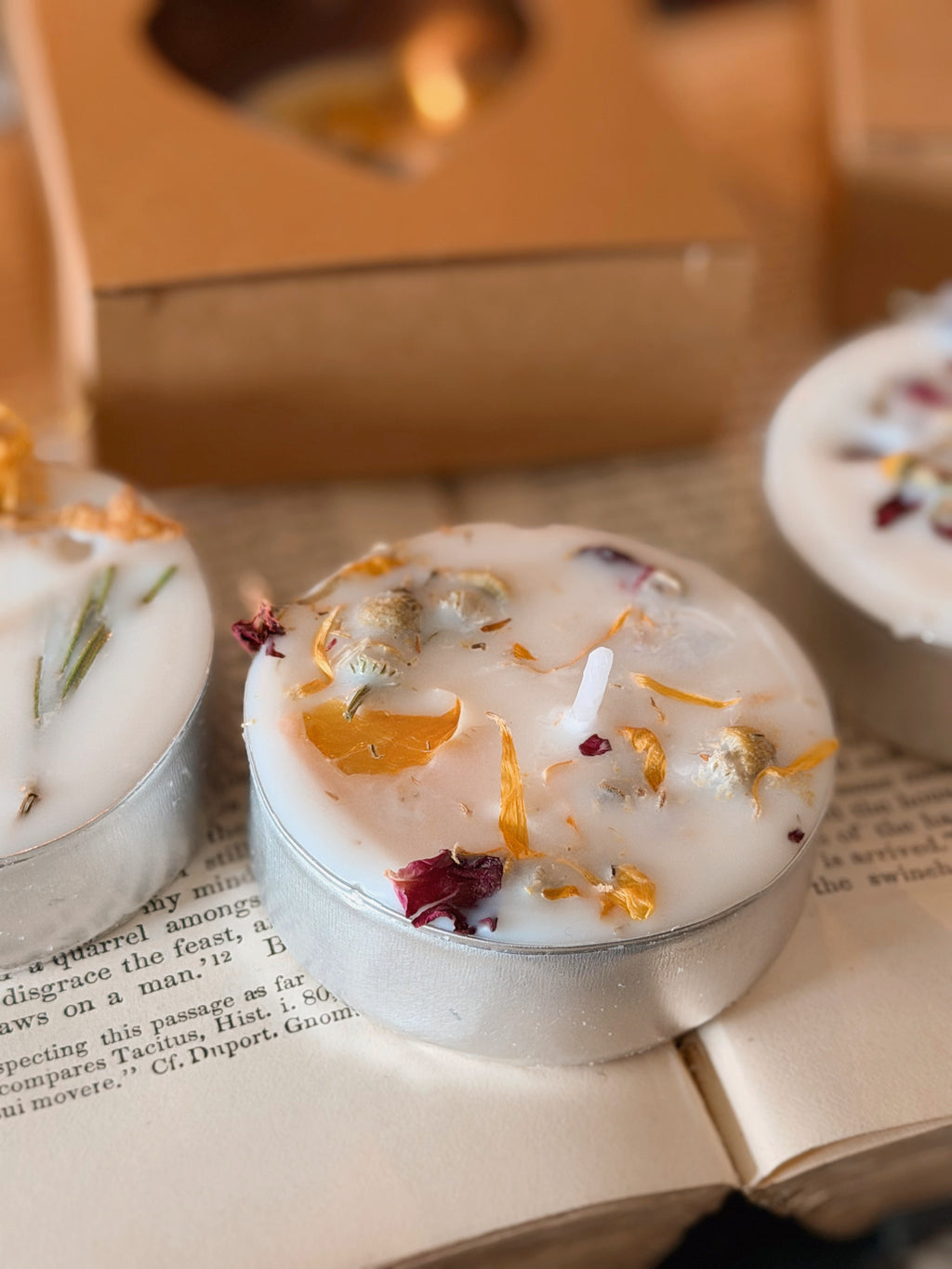 A Day At The Hearth Tealight Spell Candle Trio