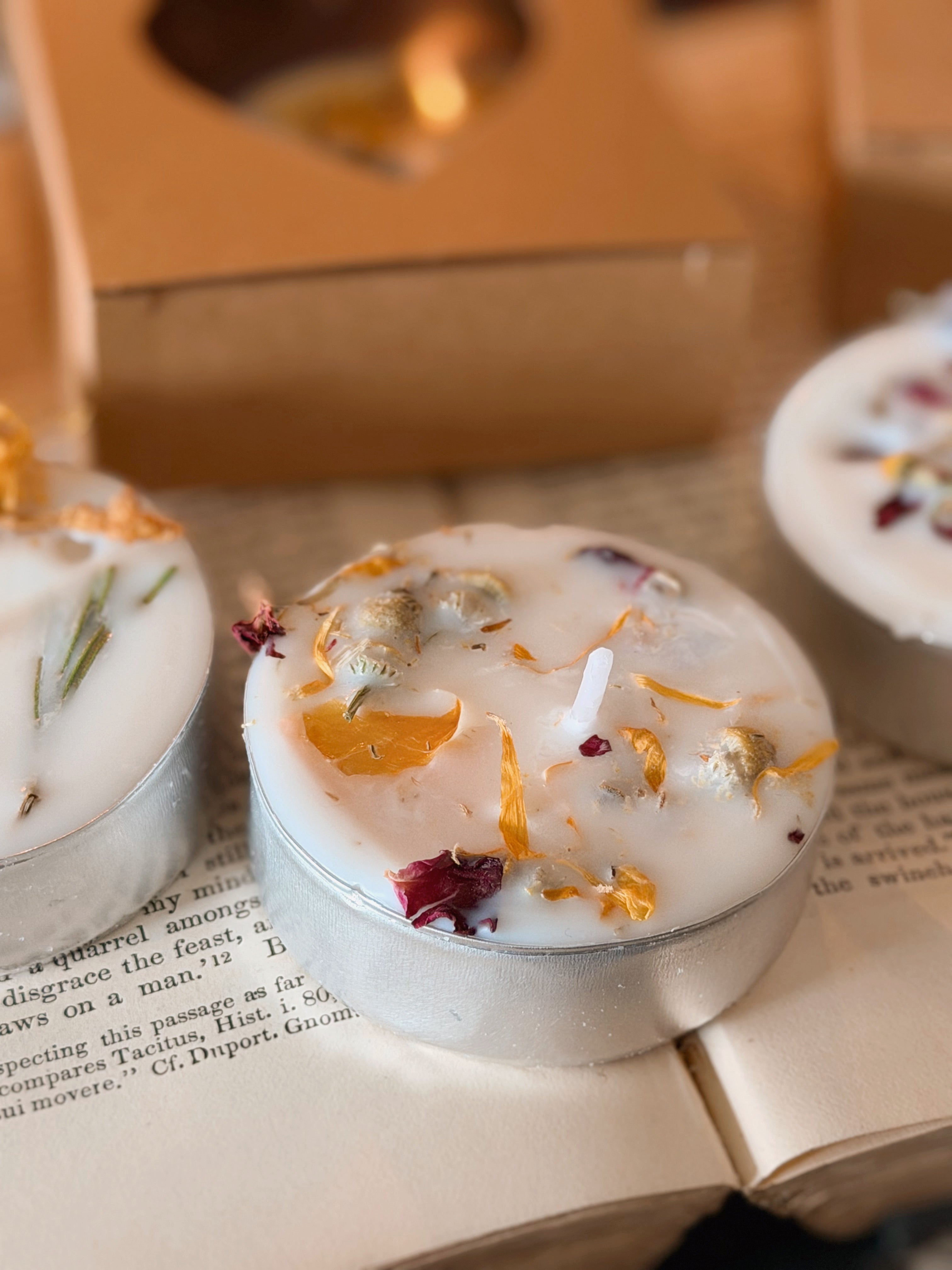 A Day At The Hearth Tealight Spell Candle Trio
