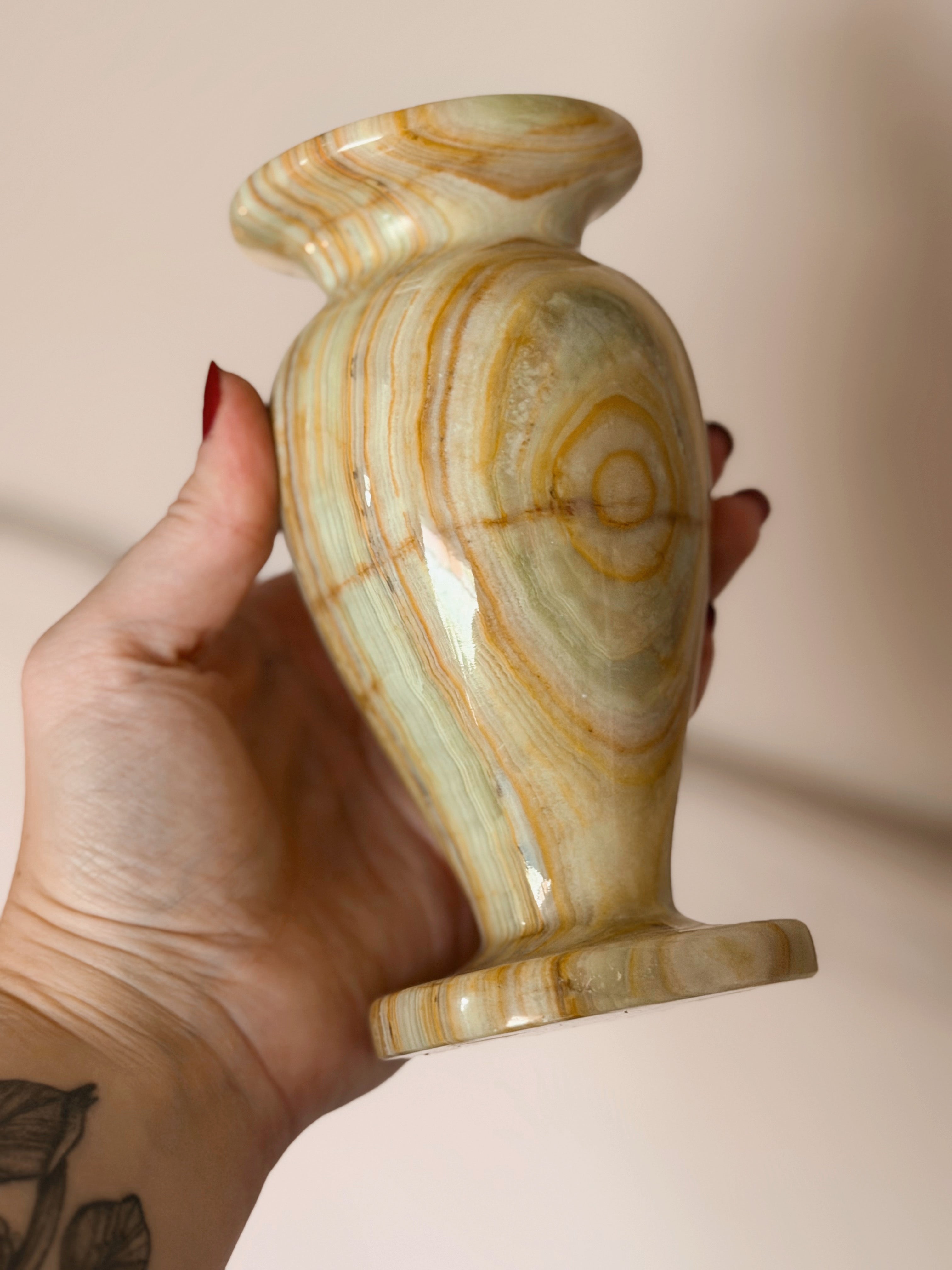 Vintage Large Onyx Vase (UK ONLY)
