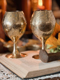 Vintage Pair of Brass Goblets