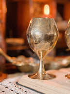 Vintage Pair of Brass Goblets