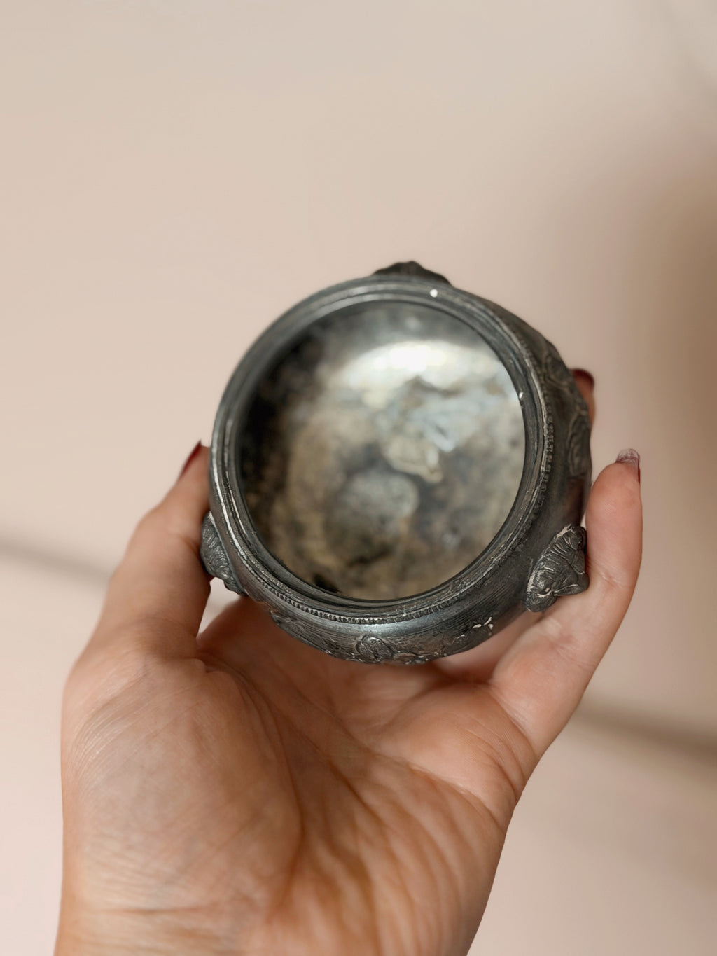 Antique Pewter Cauldron No.2