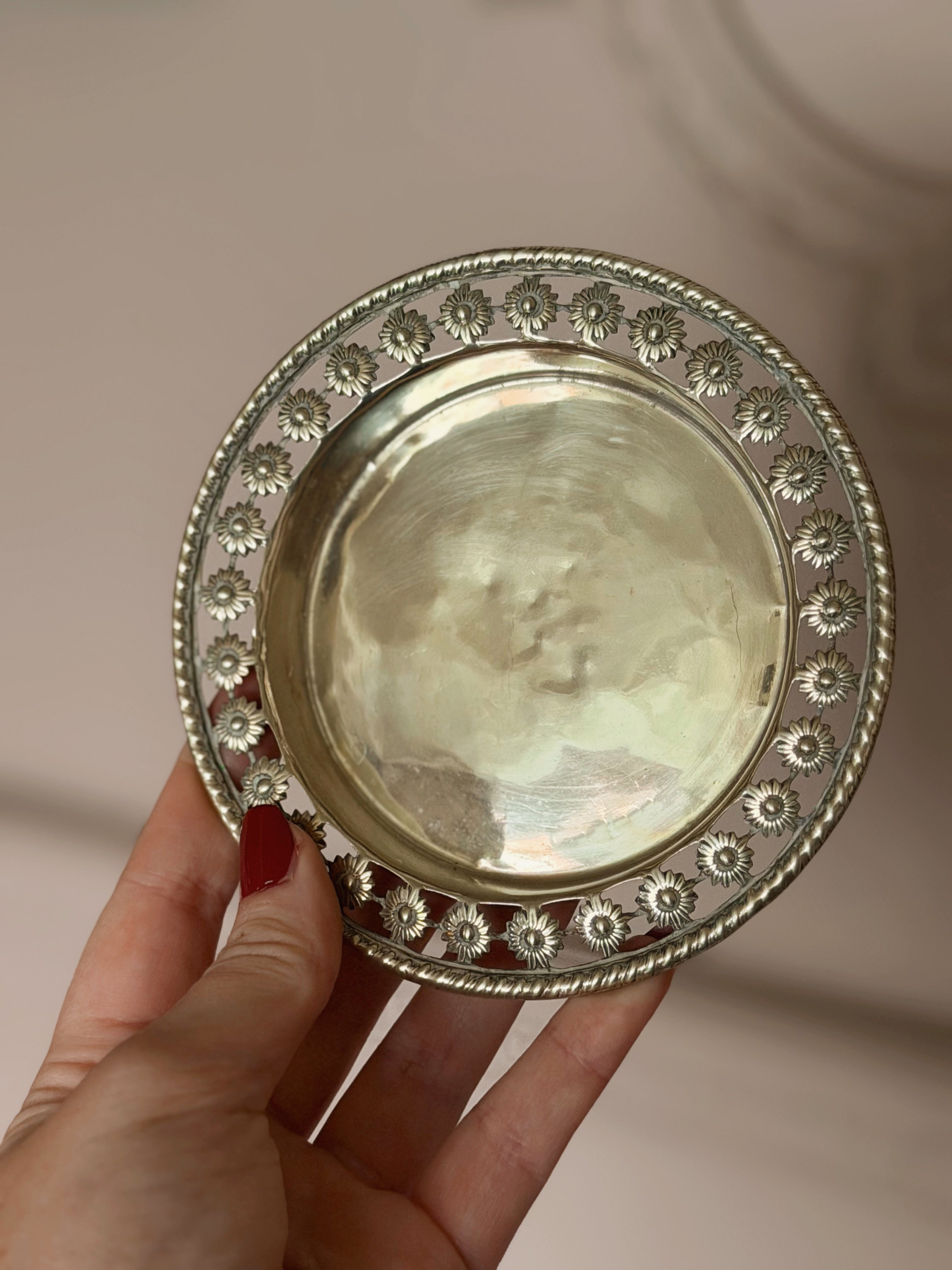 Vintage Brass Trinket Plate