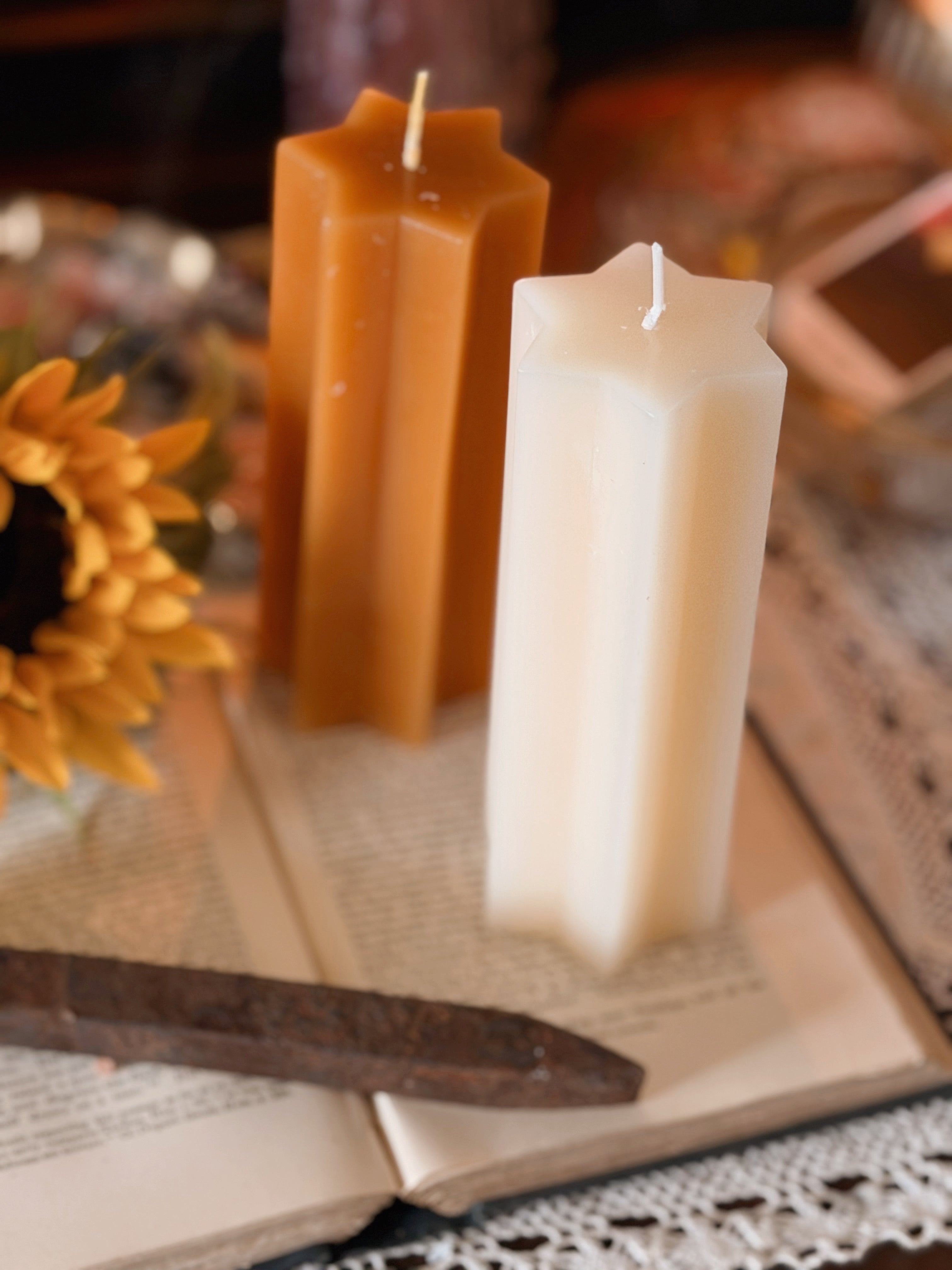Star Shaped Pillar Candle