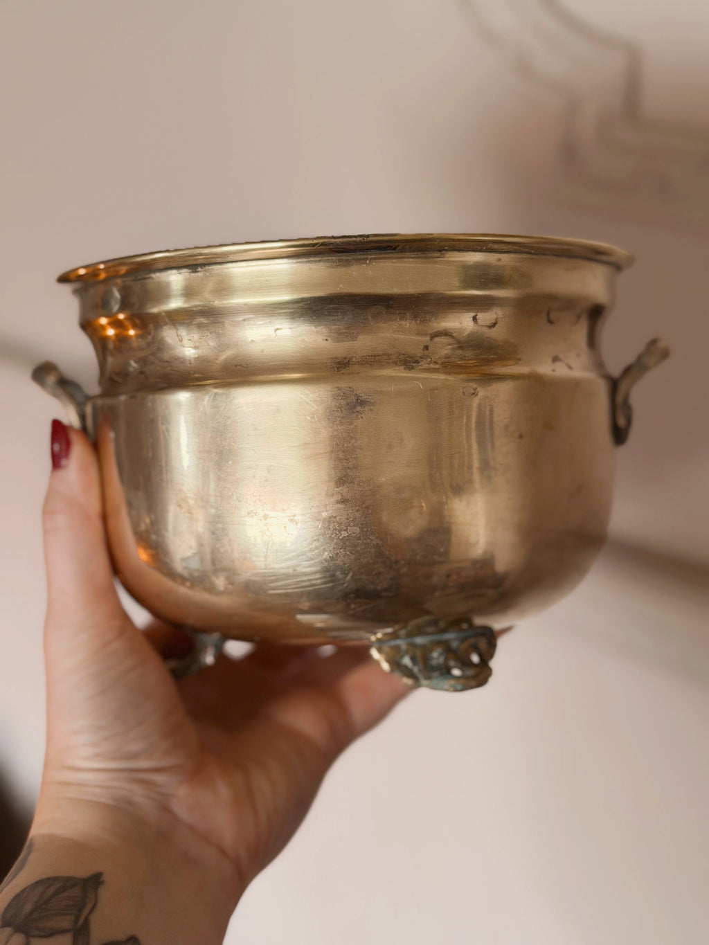 Vintage Brass Cauldron