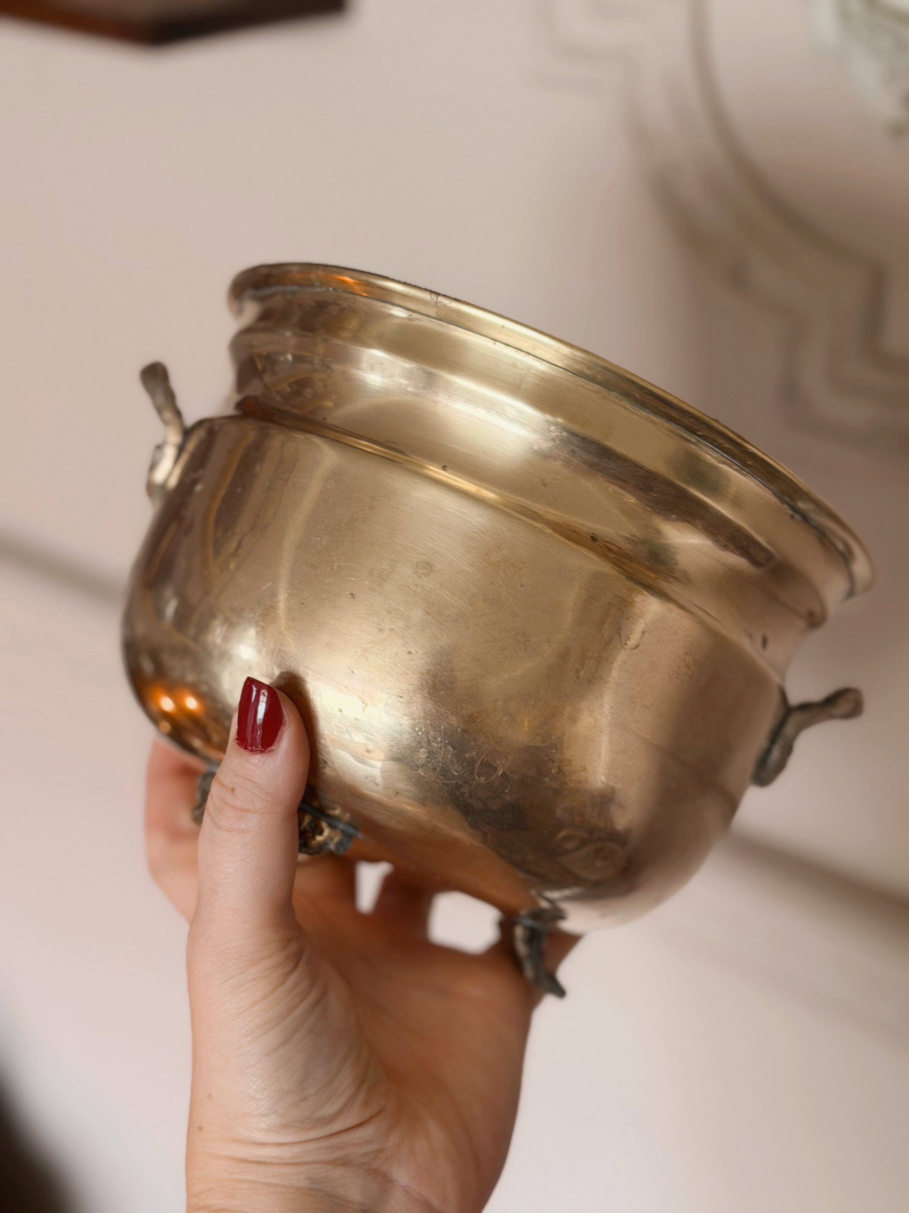 Vintage Brass Cauldron