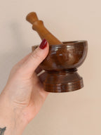 Vintage Wood Mortar + Pestle