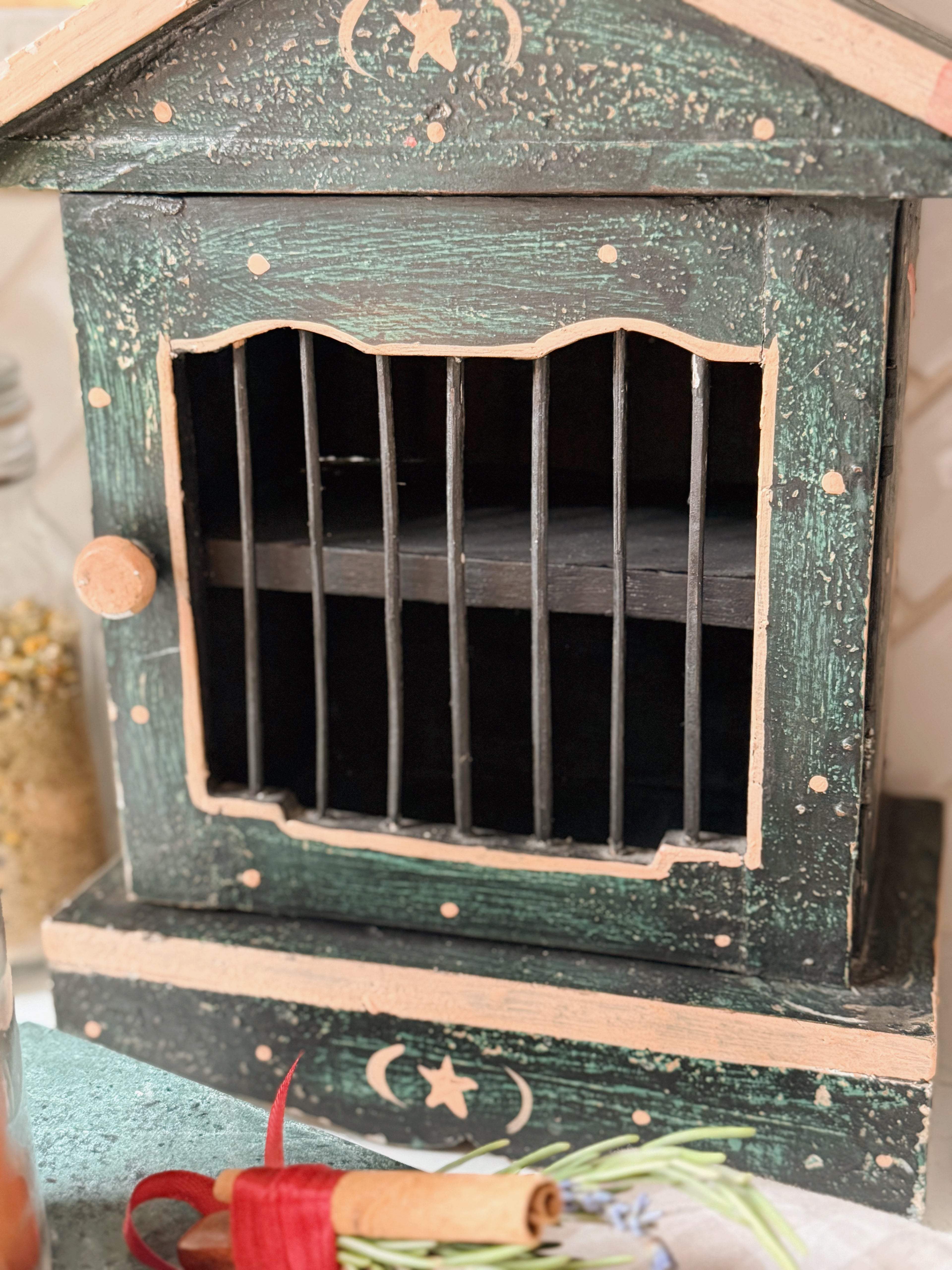 Vintage Wooden Celestial Kitchen Cabinet (UK ONLY)