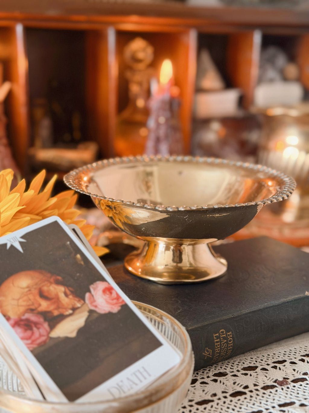 Vintage Brass Sun Bowl