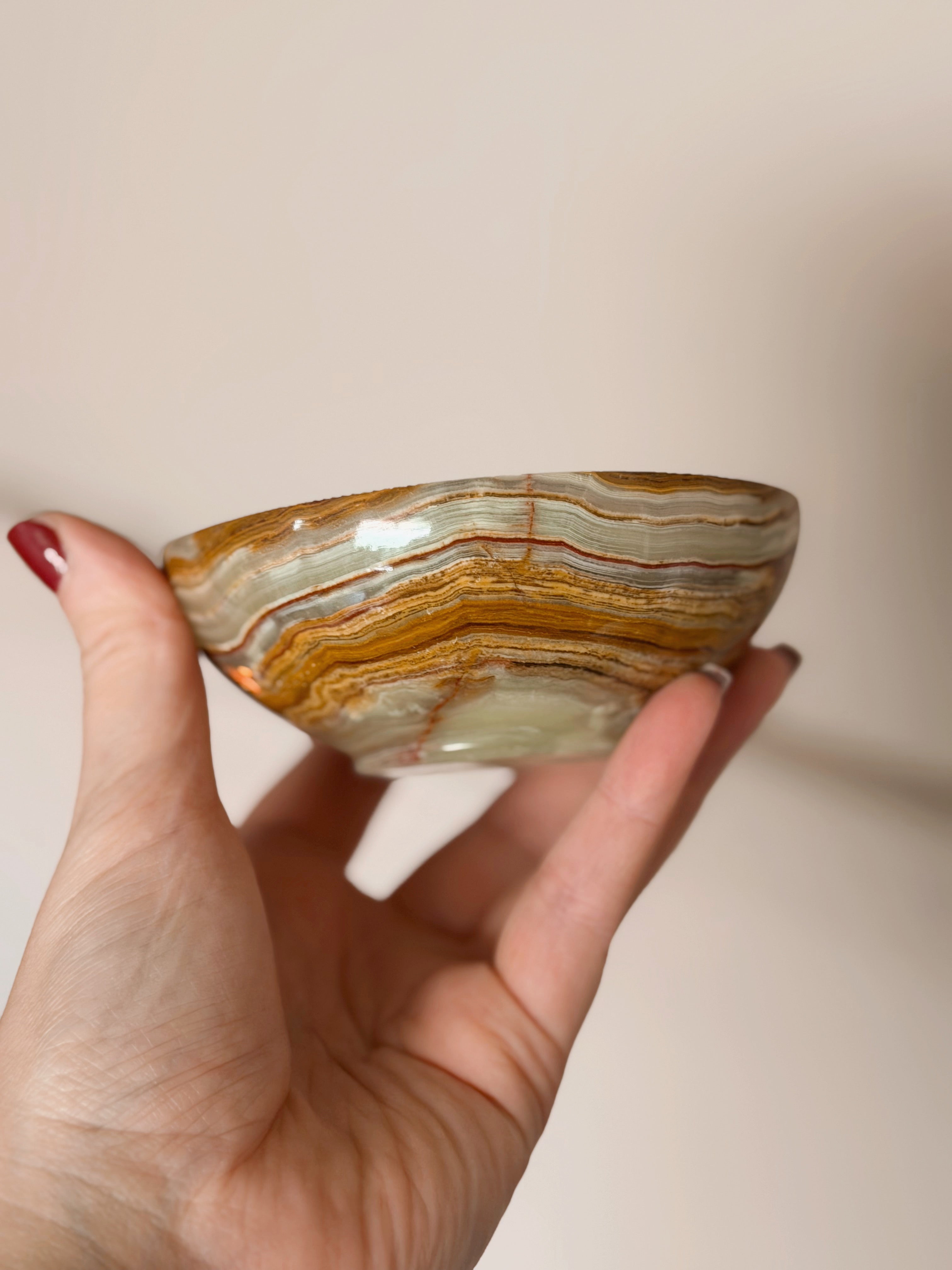Vintage Onyx Trinket Dish