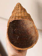 Vintage Wicker Shell Basket