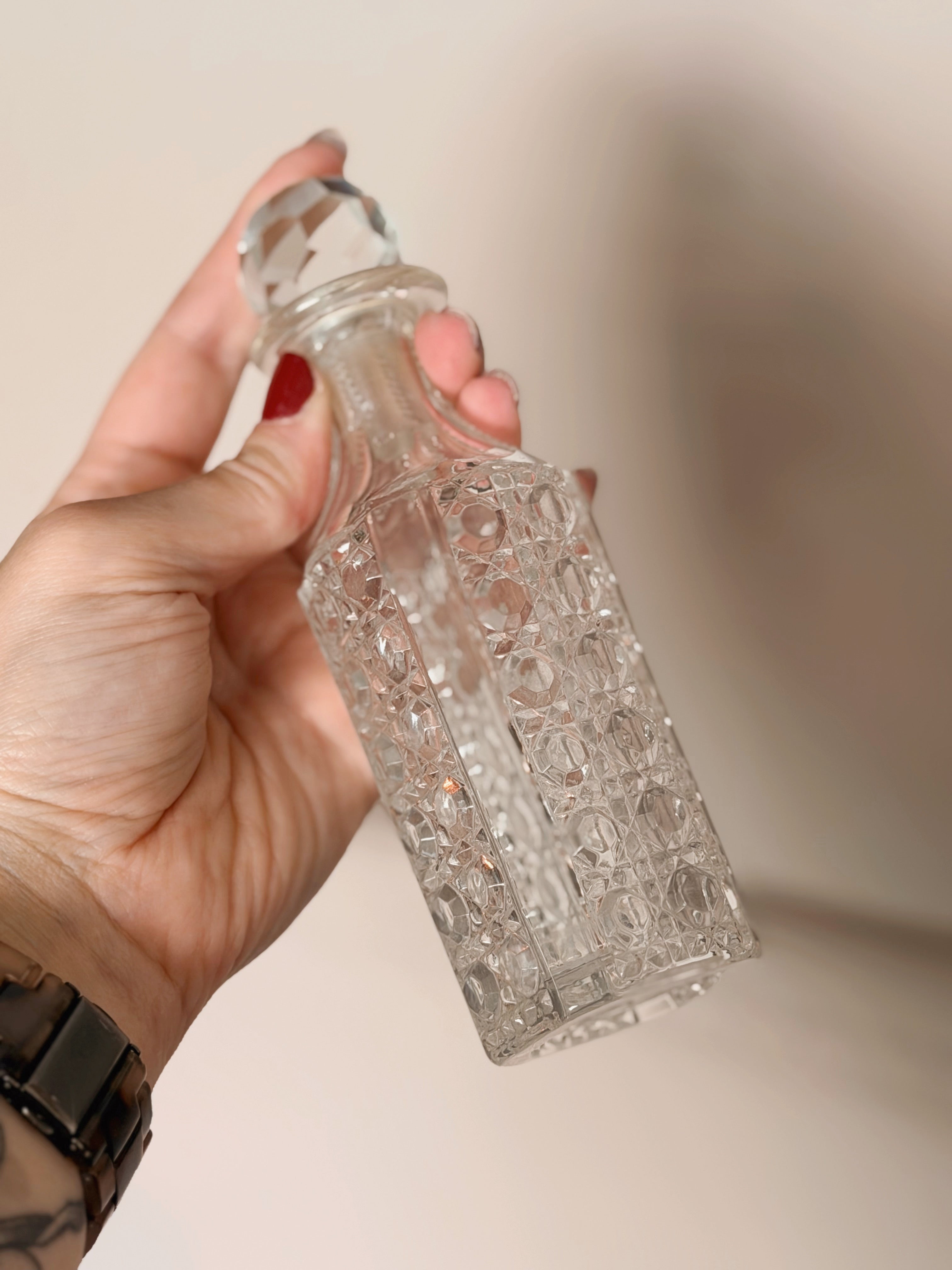 Vintage Crystal Glass Decanter Bottle