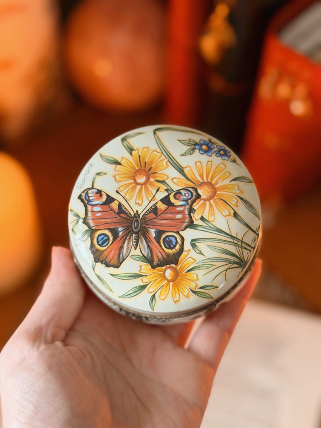 Vintage Butterfly Tin