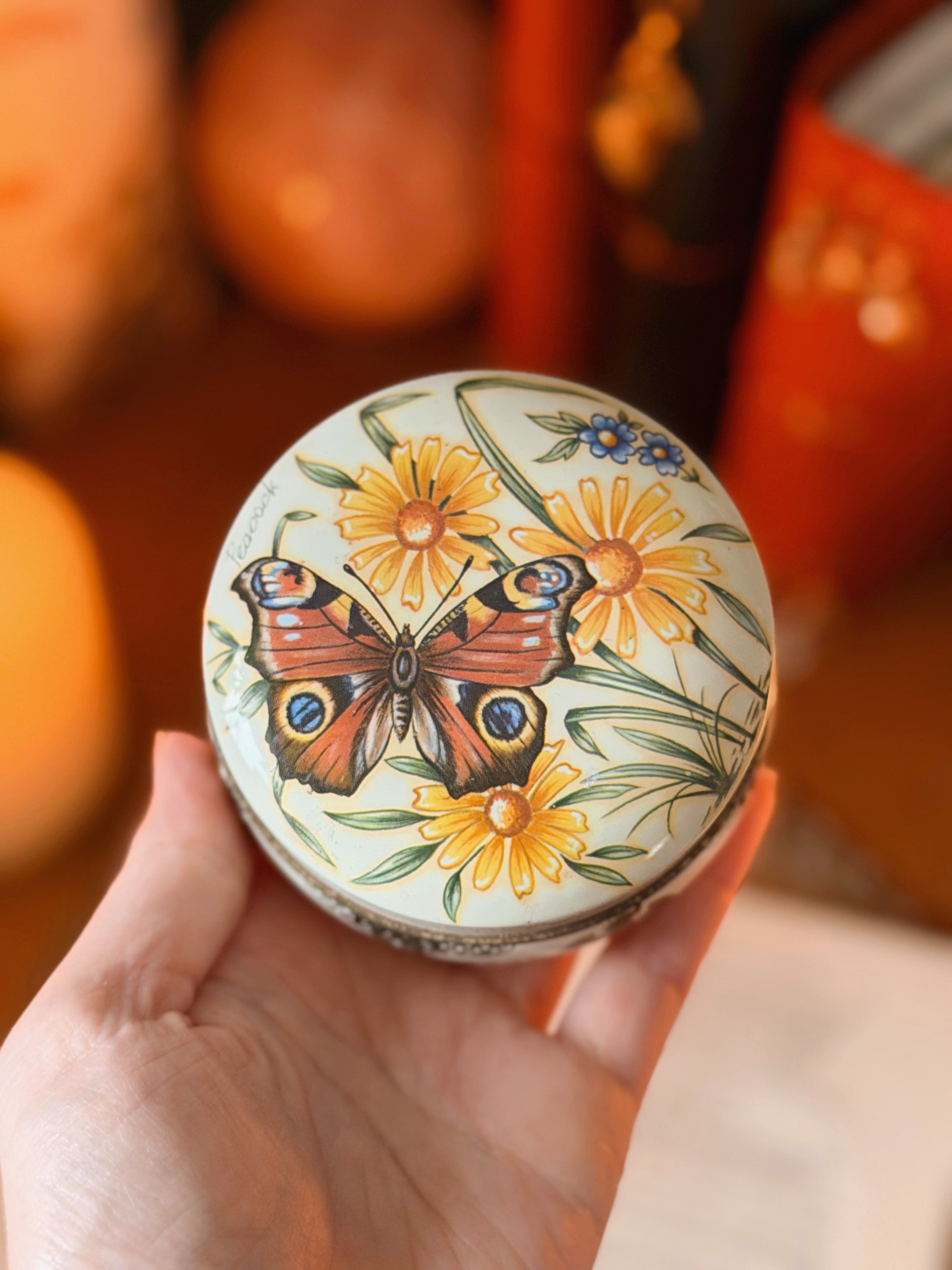 Vintage Butterfly Tin