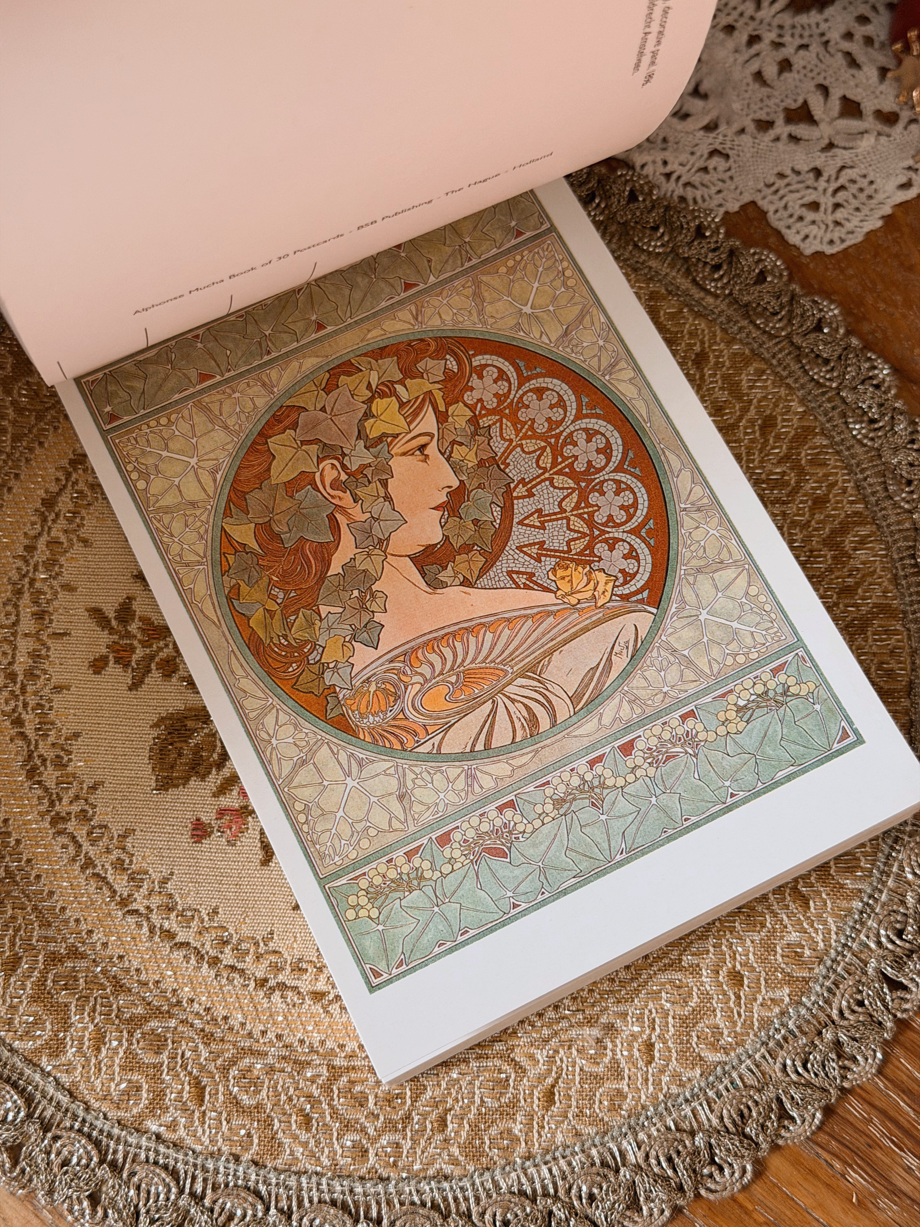 Vintage Alphonse Mucha Book of Postcards