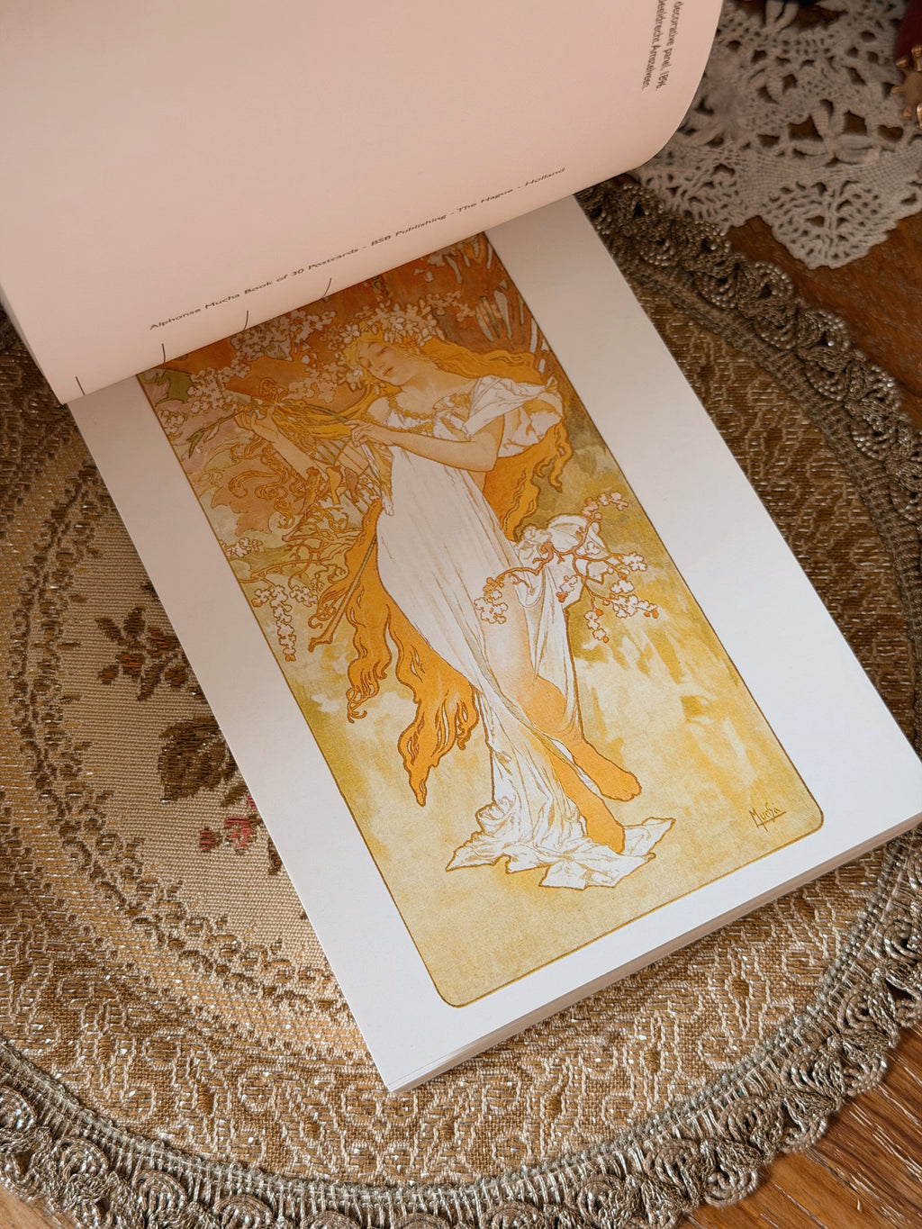 Vintage Alphonse Mucha Book of Postcards