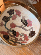 Vintage Brass + Enamel Trinket Dish