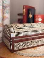 Vintage Mother of Pearl Trunk Storage Box