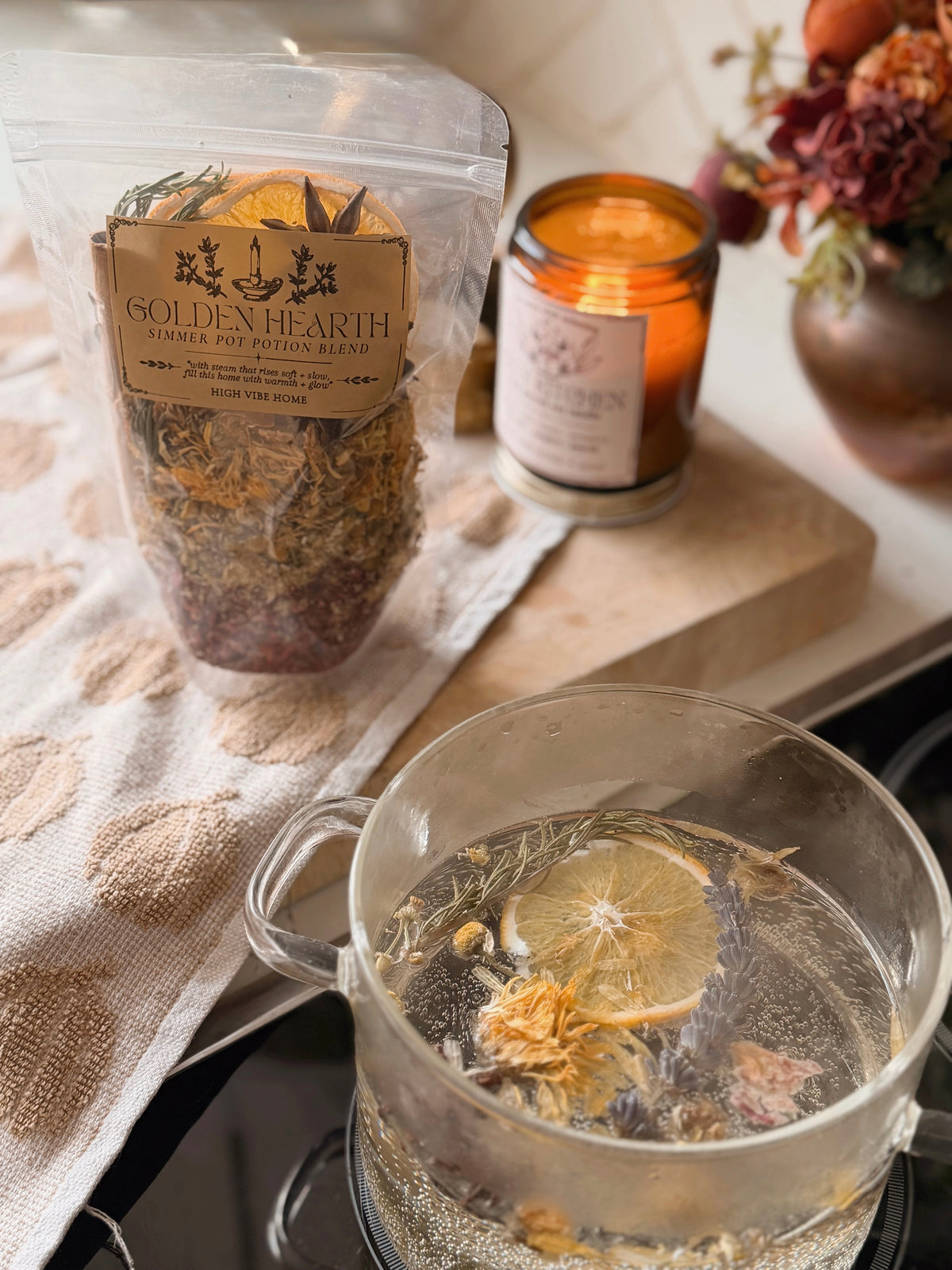 Golden Hearth Simmer Pot Potion