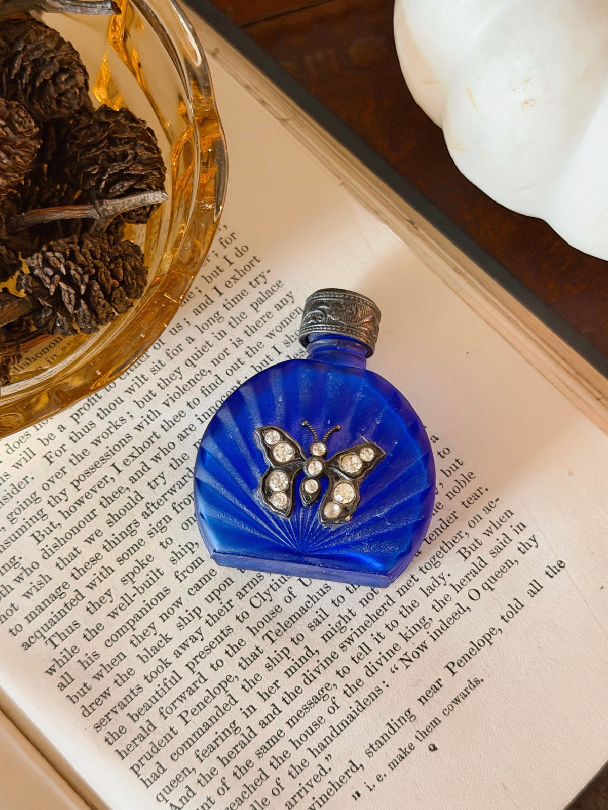 Vintage Cobalt Glass Perfume Bottle