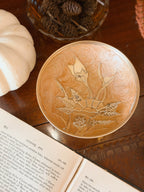 Vintage Brass + Enamel Trinket Dish