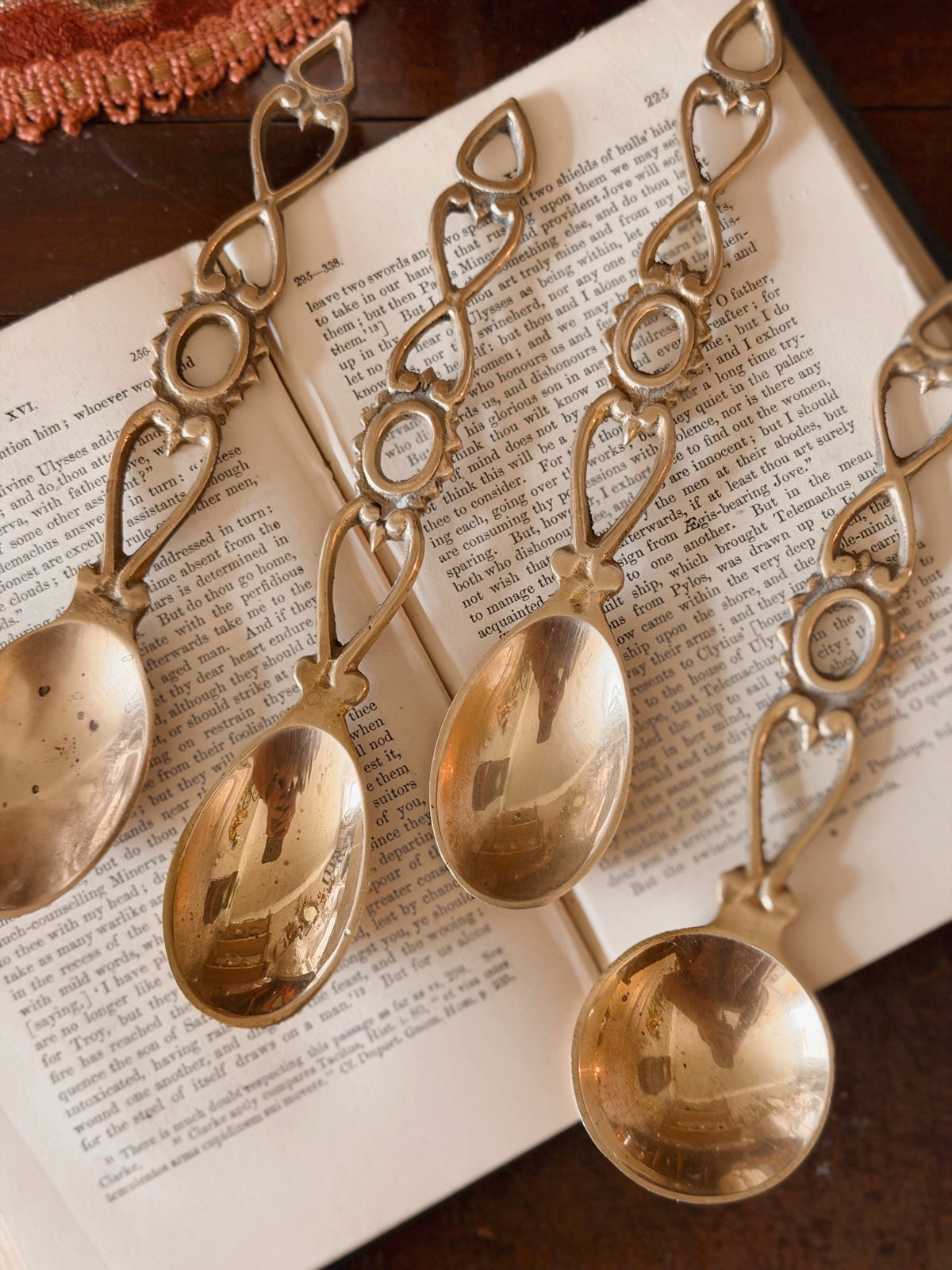 Vintage Brass Love Spoon