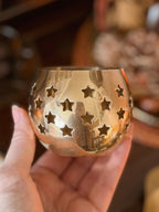 Vintage Brass Star Tealight Holder
