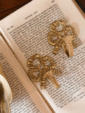 Vintage Pair of Brass Bow Hooks