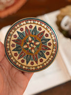 Vintage Brass + Enamel Mini Plate