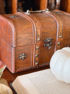 Vintage Wooden Trunk Storage Box (UK ONLY)