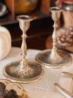 Vintage Brass Pair of Candlestick Holders