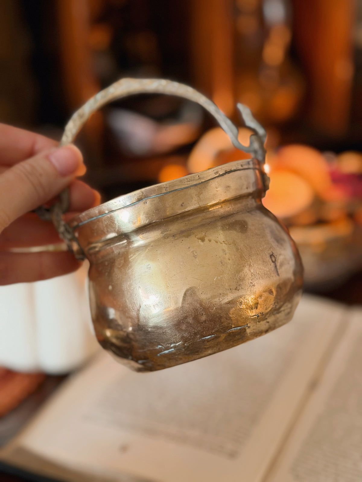 Vintage Brass Cauldron No.2