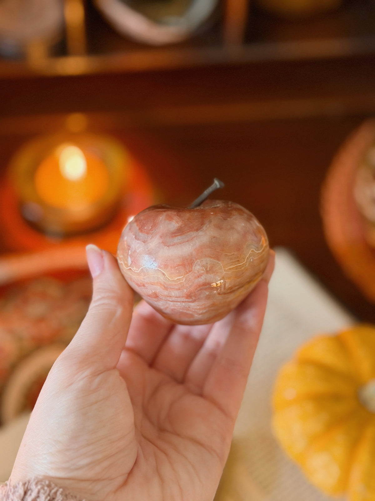 Vintage Onyx Apple Ornament