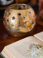 Vintage Brass Large Star Candle Holder