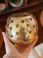 Vintage Brass Large Star Candle Holder