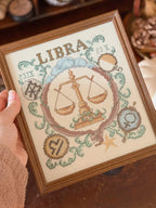 Vintage Libra Cross-stitch Embroidery