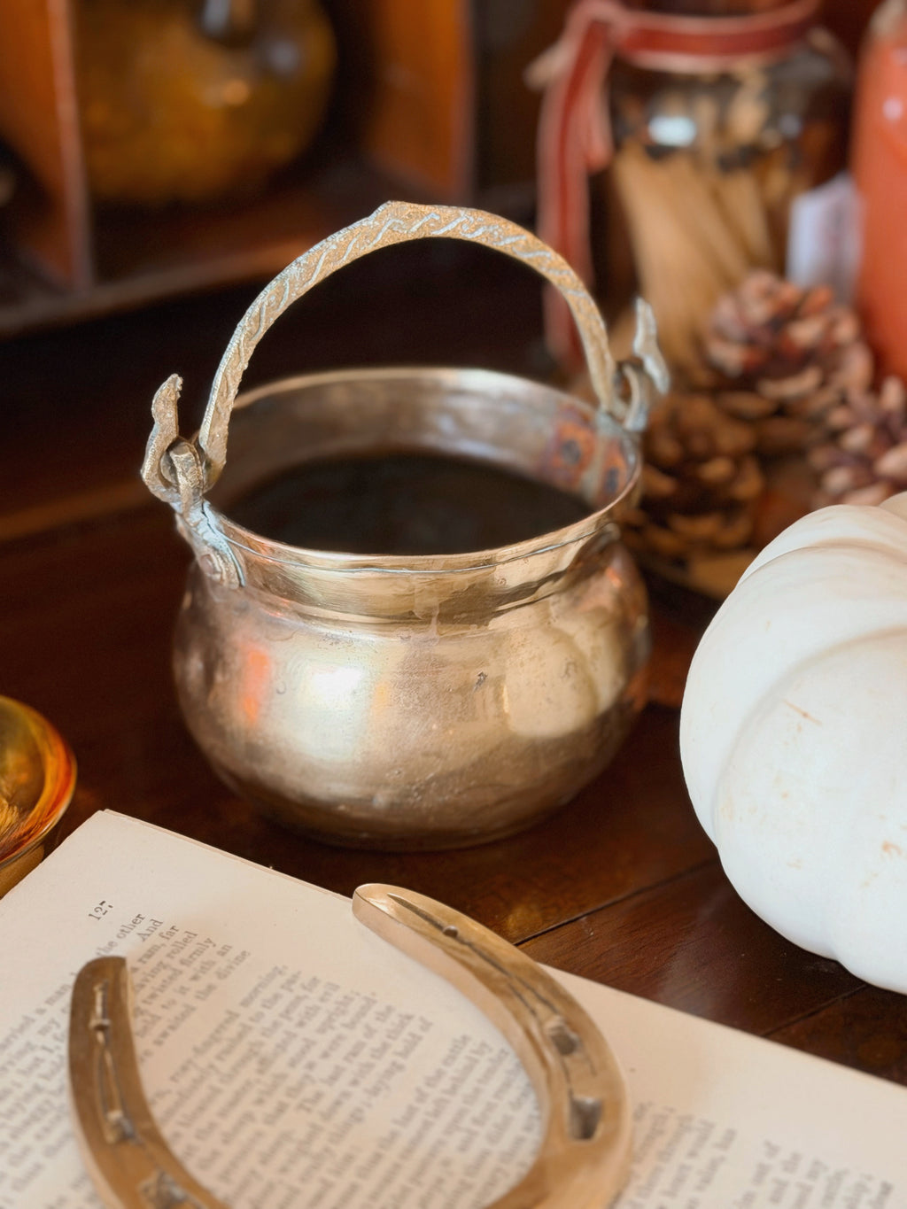 Vintage Brass Cauldron No.4