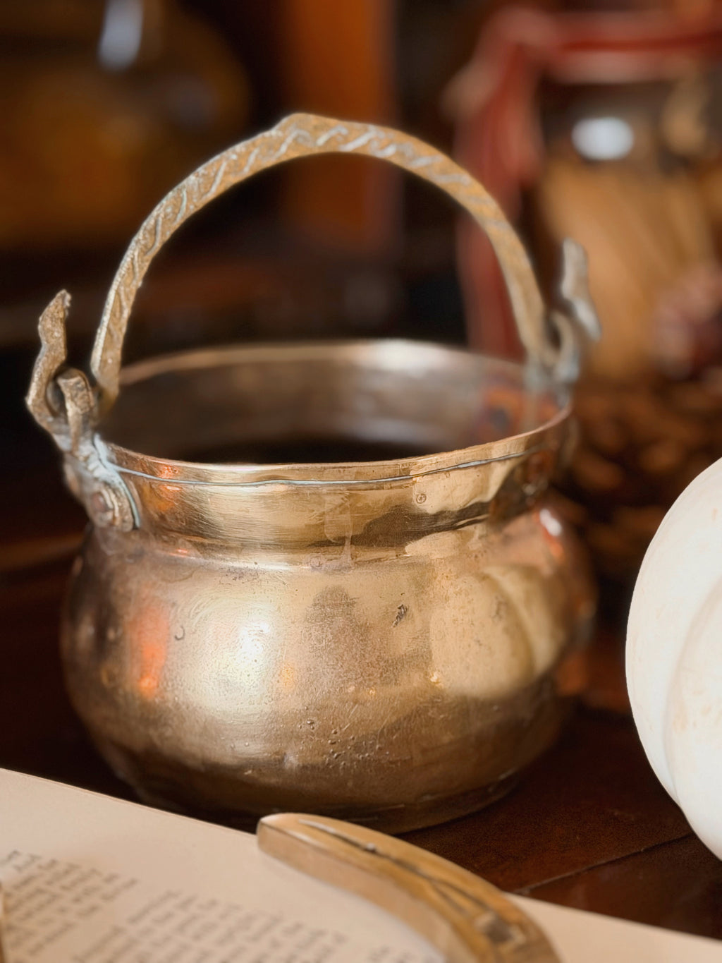 Vintage Brass Cauldron No.4