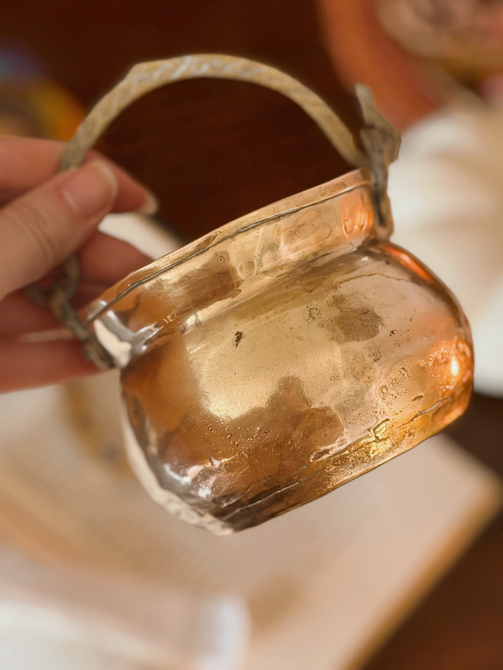 Vintage Brass Cauldron No.4