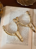 Vintage Brass Horseshoe Hooks