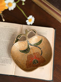 Vintage Brass + Enamel Trinket Dish