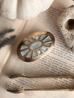 Vintage Brass + Mother of Pearl Trinket Pot