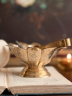Vintage Brass Floral Trinket Dish