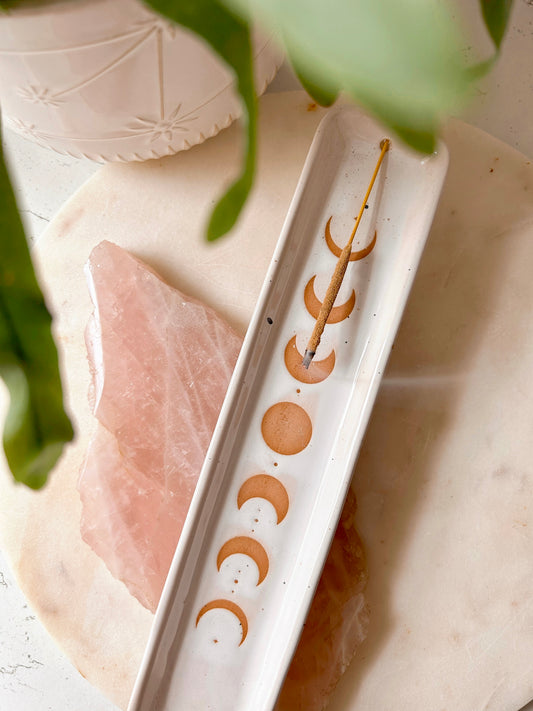 Moonphase Ceramic Incense Catcher