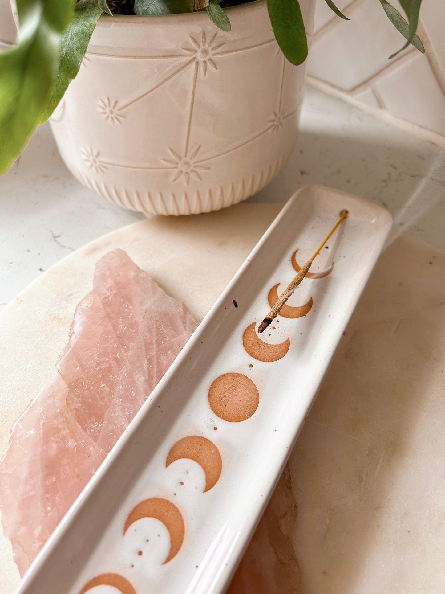 Moonphase Ceramic Incense Catcher