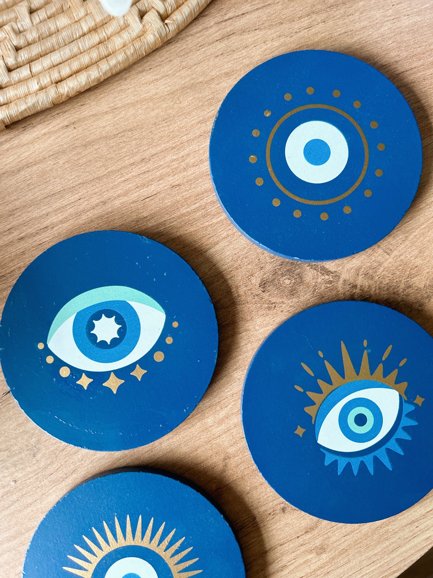 Evil Eye Coasters | Set of 4