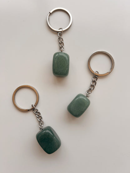 Green Aventurine Crystal Keyring